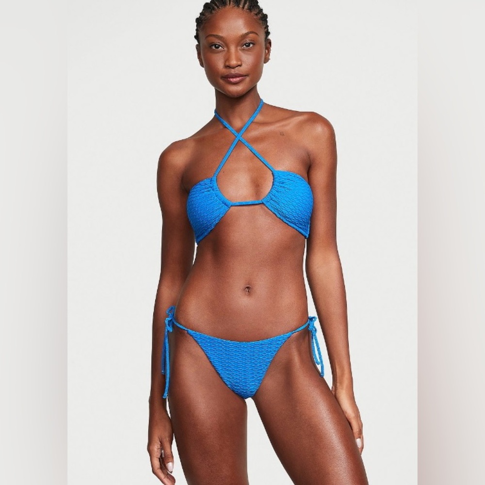 Victoria’s Secret NWT blue Side-Tie Cheeky Bikini Bottom size small